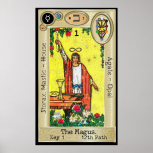 Poster Ifdawn Deepdream Tarot Key 1 ~ Les Magus