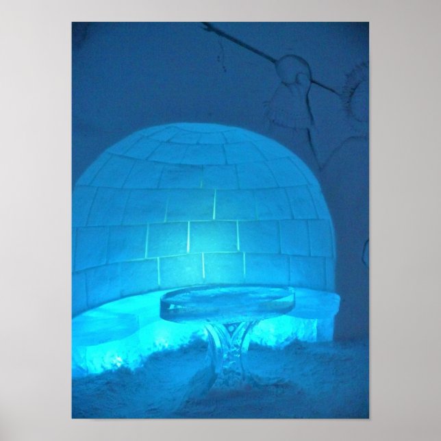 Poster Igloo room at Hotel de Glace, Québec, Canada (Devant)
