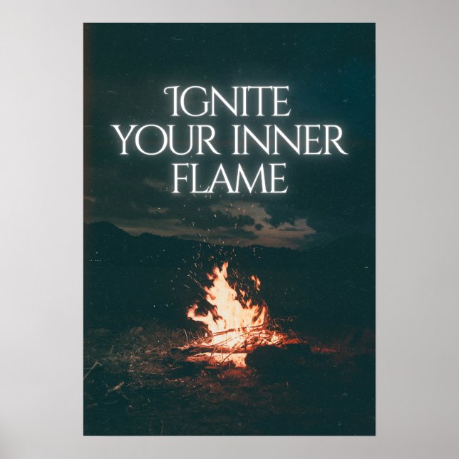 Poster Ignite your inner flame. Motivational  (Devant)