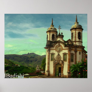 Poster Igreja São Francisco de Assis, Ouro Preto, Brazil