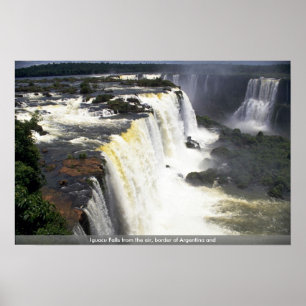 Poster Iguacu Chutes de l'air, frontière de l'Argentine e