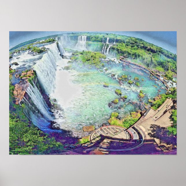 Poster Iguazu Falls Argentine (Devant)