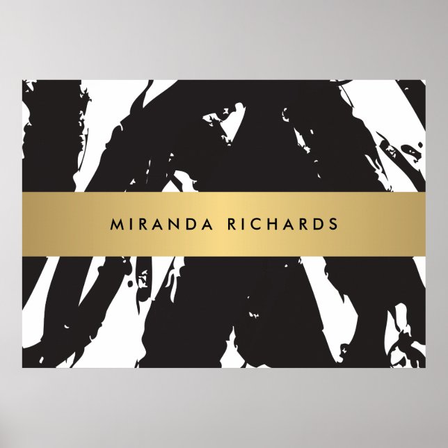 Poster II Abstrait noir (Devant)