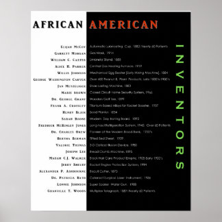 Poster II des inventeurs d'Amérique noire