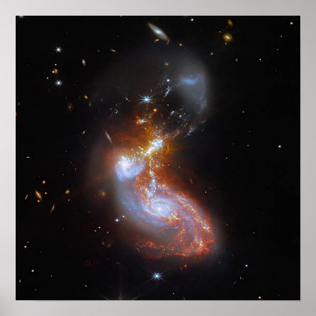 Poster II ZW 96 | Fusionner les galaxies | JWST (Devant)