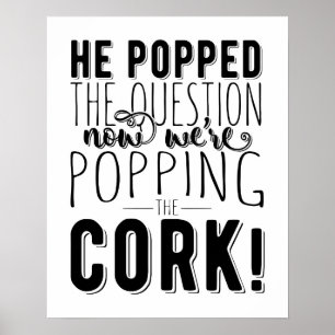 Poster Il a fait sa demande de mariage douche de mariée