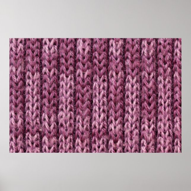 Poster Il est de texture tricot violet pour motif et dos (Devant)