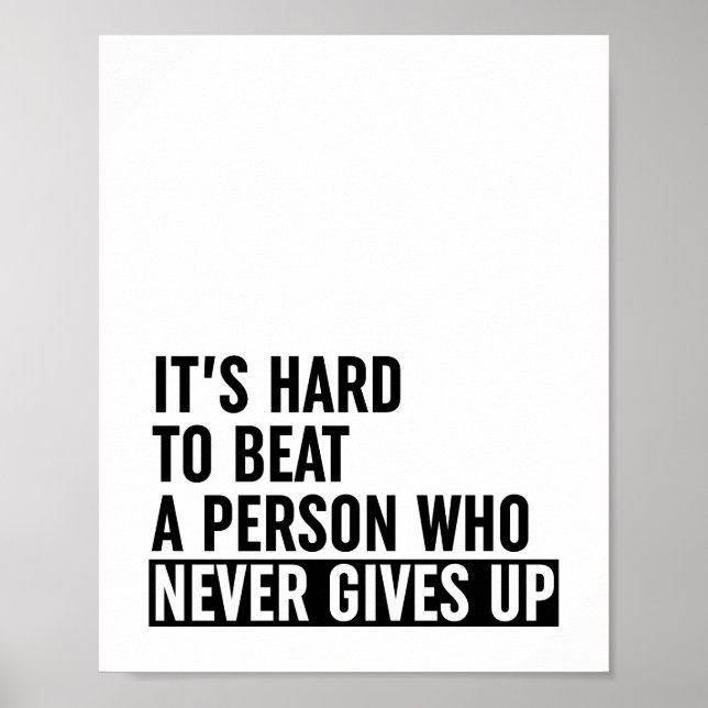 Poster Il est difficile de battre une personne qui ne se  (Devant)