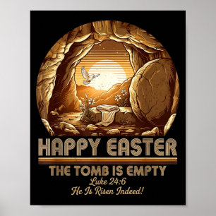 Poster Il est ressuscité christianisme pâques tombeau vid