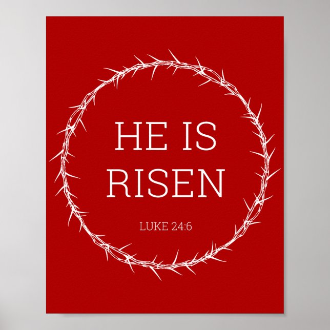 Poster Il est ressuscité Jésus Christ Résurrection Couron (Devant)