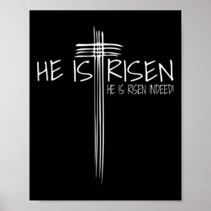 Poster Il Est Ressuscité Jésus Pâques foi chrétienne Don
