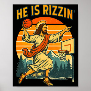 Poster Il est ressuscité rizzin pâques foi chrétienne jés