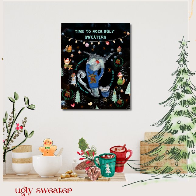 Poster Il est temps d'enrober les pulls moches (Time to rock Ugly Sweaters Poster)