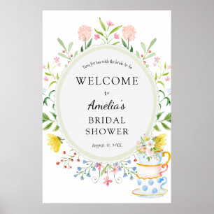 Poster Il est temps pour la mousse de bienvenue Fleur sau