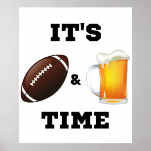 Poster Il est temps pour le football et la bière