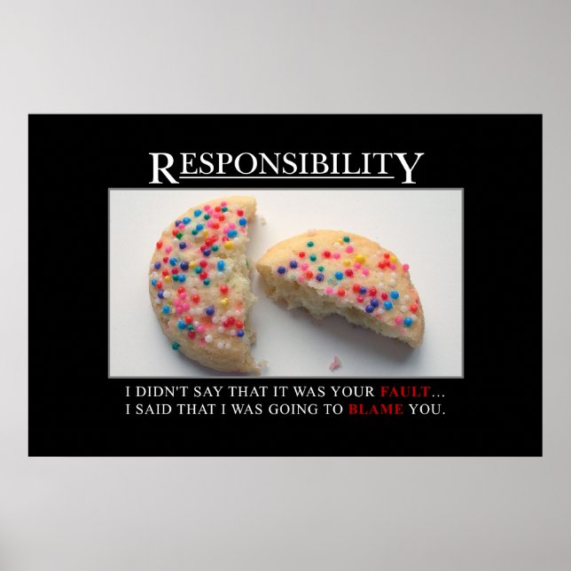 Poster Il est temps que vous preniez la responsabilité [X (Devant)
