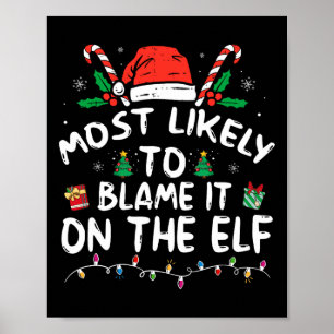 Poster Il Est Très Probable Que La Famille Elf Père Noël