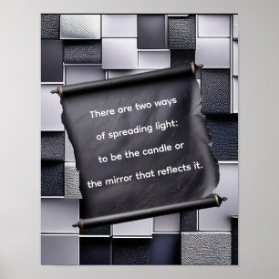 Poster Il existe deux façons de diffuser la lumière :