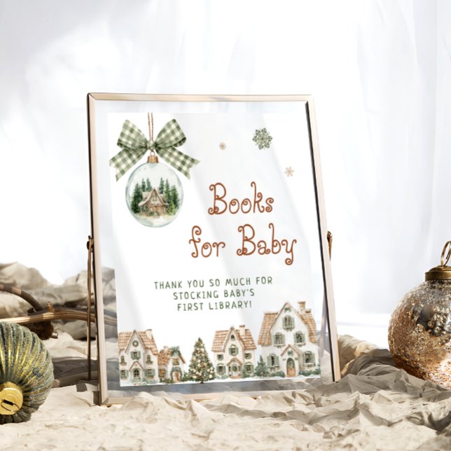Poster Il faut des livres de Noël de village pour bébé (Créateur téléchargé)
