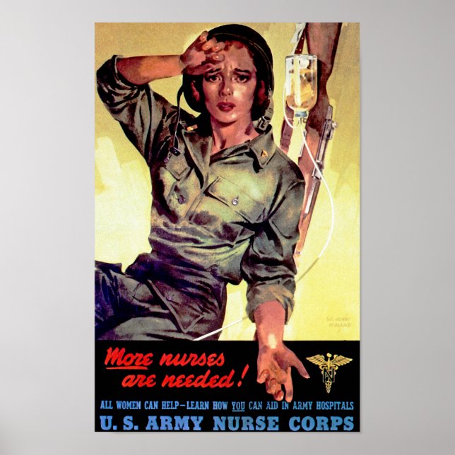 Poster Il Faut Plus D'Infirmières ~ Corps D'Infirmières (Devant)