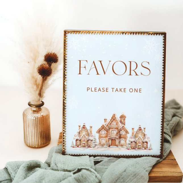 Poster Il faut un village Baby shower d'hiver Faveurs (Créateur téléchargé)
