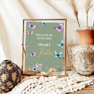 Poster Il me donne des papillons Fleur sauvage Fête des m