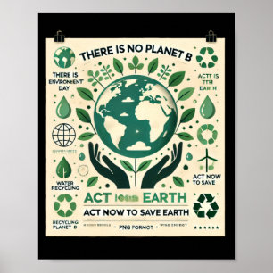 Poster Il n'y a pas de planète B, agissez maintenant pour