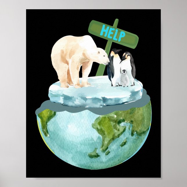 Poster Il N'Y A Pas De Planète B Changement Climatique (Devant)