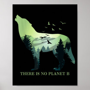 Poster Il n'y a pas de planète B Jour de la Terre Concept