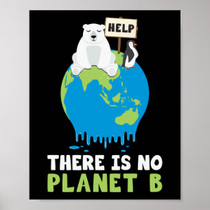 Poster Il n'y a pas de planète B Jour des terres Changeme