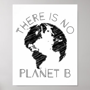 Poster Il N'Y A Pas De Planète B Monde Contre Le Réchauff