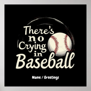 Poster Il n'y a pas de pleurer au baseball une journée de