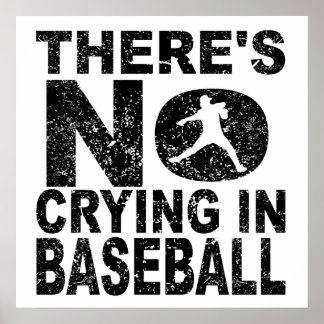 Poster Il n'y a pas de pleurs au baseball