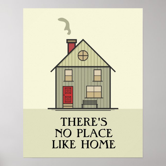 Poster Il n'y a pas d'endroit comme la maison Citation Ma (Devant)