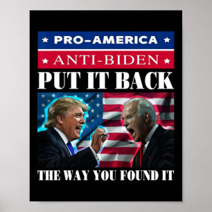 Poster Il Revient Comme Vous L'Avez Trouvé Pro Trump &amp