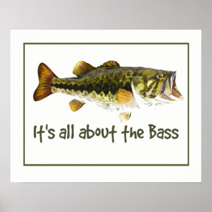 Poster Il s'agit de la Citation de pêche amusante de bass