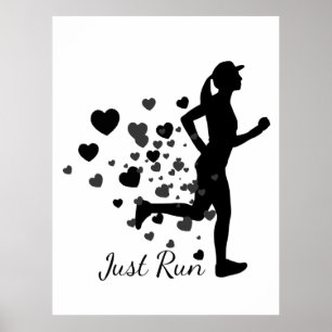 Poster Il suffit d'exécuter Custom Name Runners Marathon 