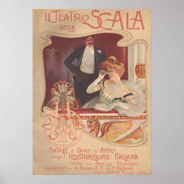 Poster Il Teatro della Scala 1900 (Devant)