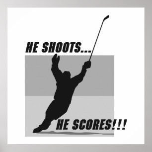 Poster il tire il marque la conception du hockey