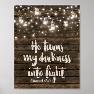 Poster Il transforme mon obscurité en lumière