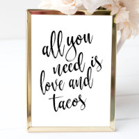 Il vous suffit de l'amour et tacos 8x10 Mariage Si