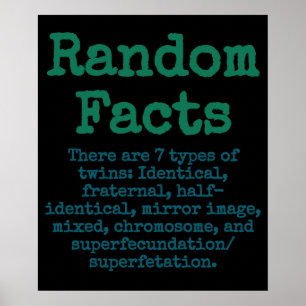 Poster Il Y A 7 Types De Jumeaux - Trivia Fait