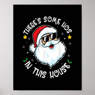 Poster Il y a des trous dans cette maison Noël Funny San
