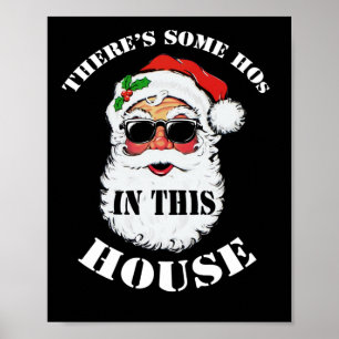 Poster Il y a des trous dans cette maison Noël Père Noël