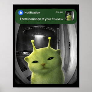 Poster Il y a du mouvement à la porte d'entrée Mème de ch