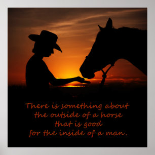Poster Il y a quelque chose sur l'extérieur d'un cheval