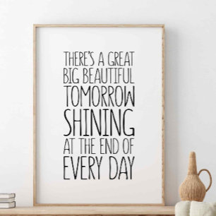 Poster Il y a un grand beau et grand demain qui brille