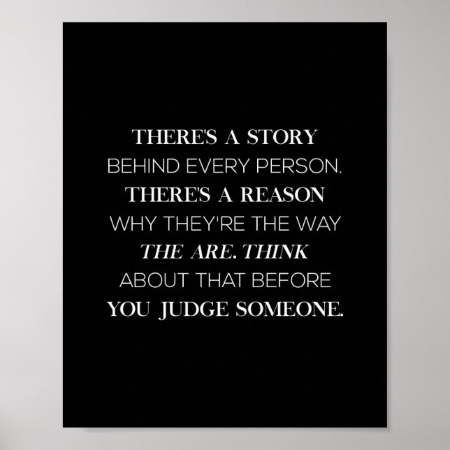 Poster il y a une histoire derrière chaque personne il y  (Devant)