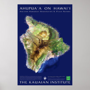 Poster Île Ahupuaa d'Hawaï
