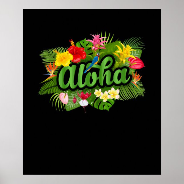 Poster Île Aloha Hawaï (Devant)